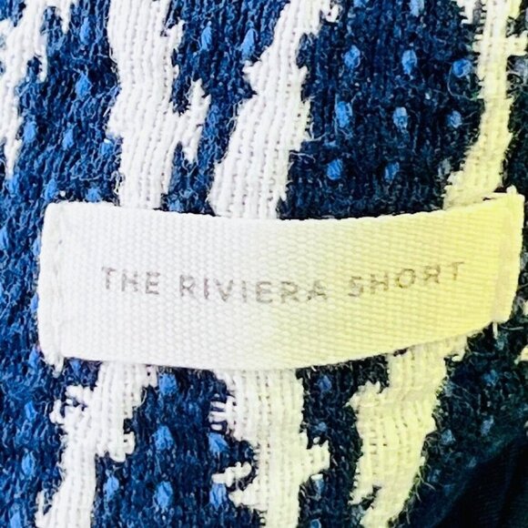 Loft Ann Taylor Riviera Shorts Size 2 Navy, White Textured Stripe 3" Inseam - Picture 6 of 9